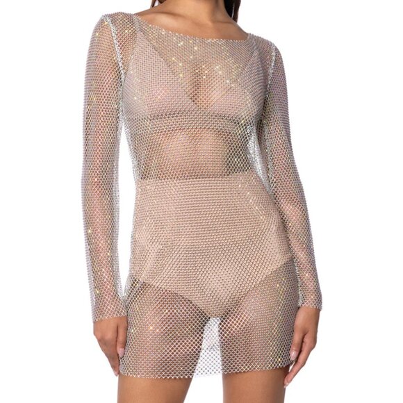 Callie Cosmo Layering High Waisted Stretchy Shorts in White Large - Picture 2 of 6